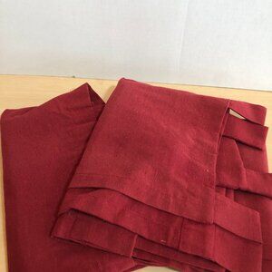 LOT of 2 Country Living Burgundy 83" x 41" Tab Curtain Panels #F76